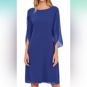 Womens Chiffon Dresses Flutter Sleeve Party Wedding Cocktail dress NWT